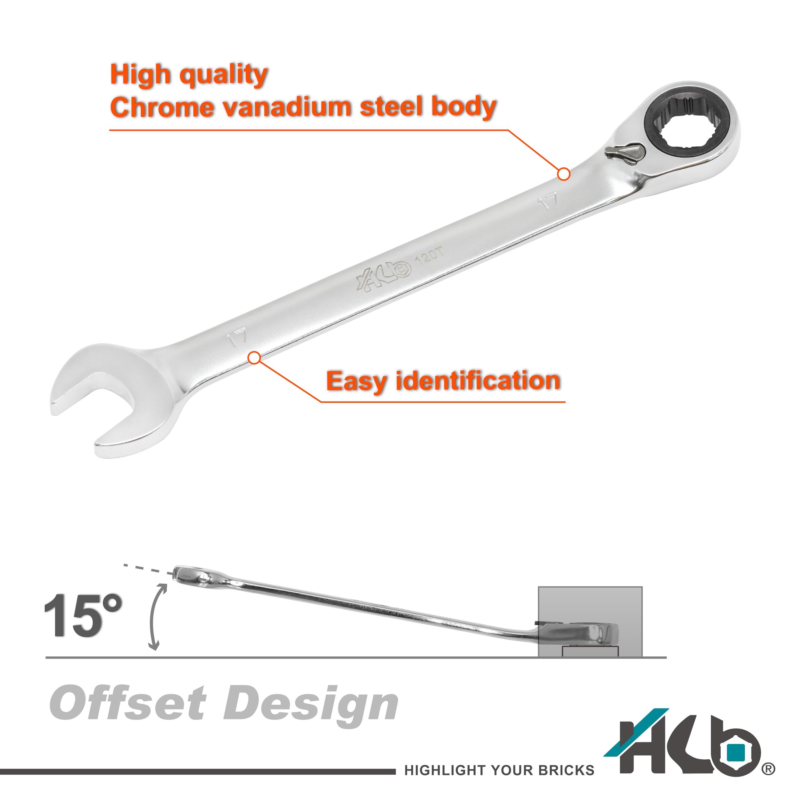 120-tooth Reversible Ratchet