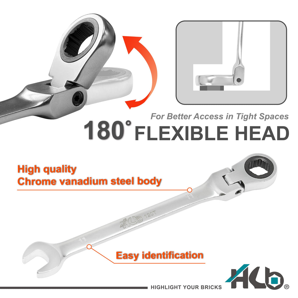HB Flex Head Ratchet Wrench