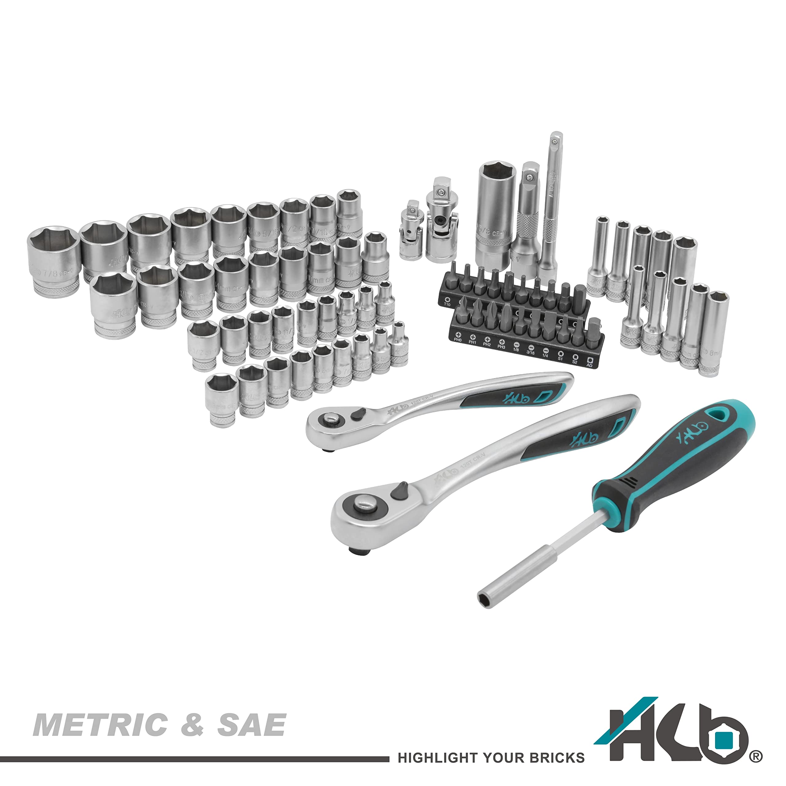 120-Tooth Ratchet Handle Set