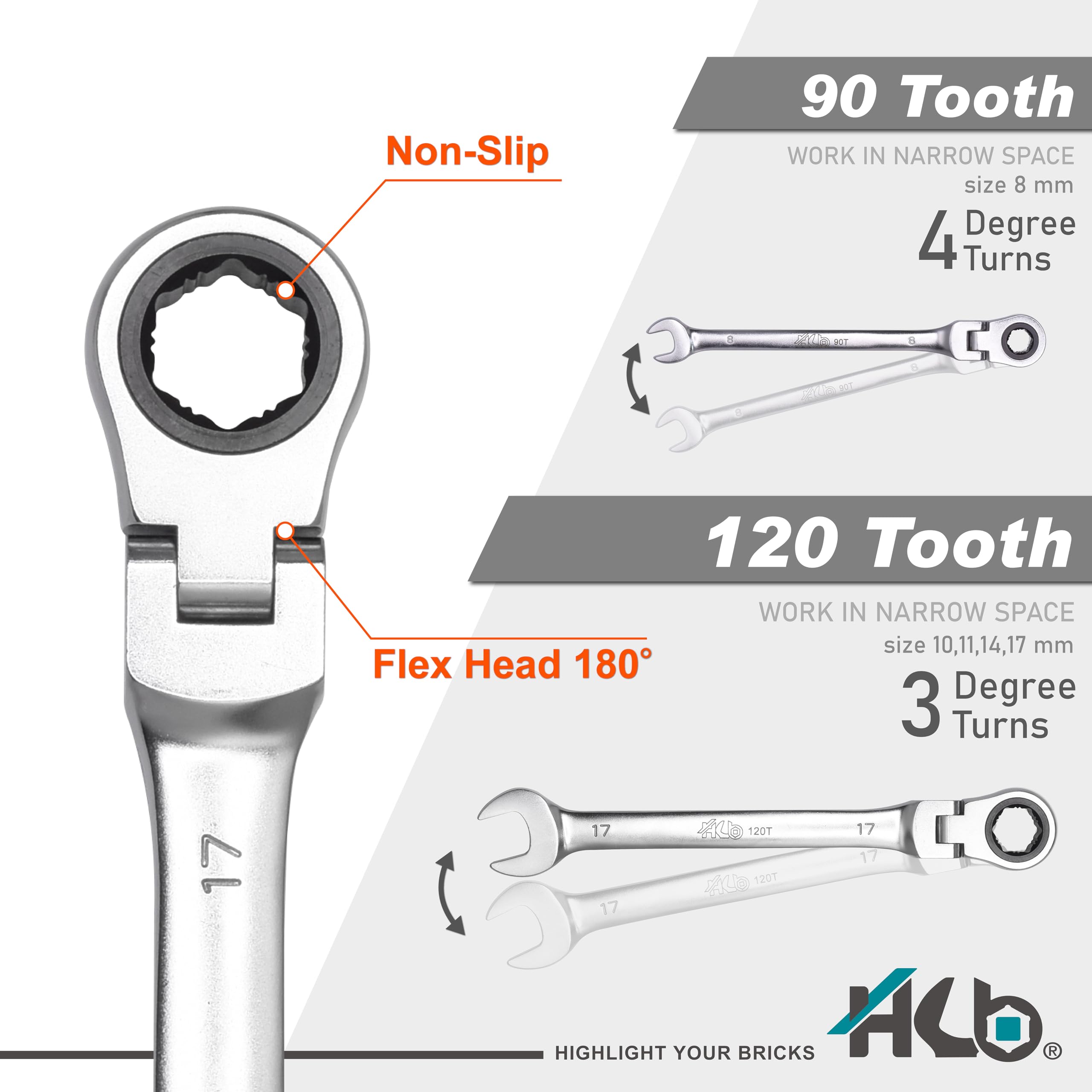 Flex Head Ratchet Wrench