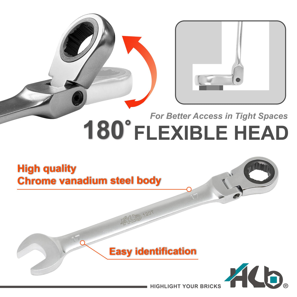 HB Flex Head Ratchet Wrench