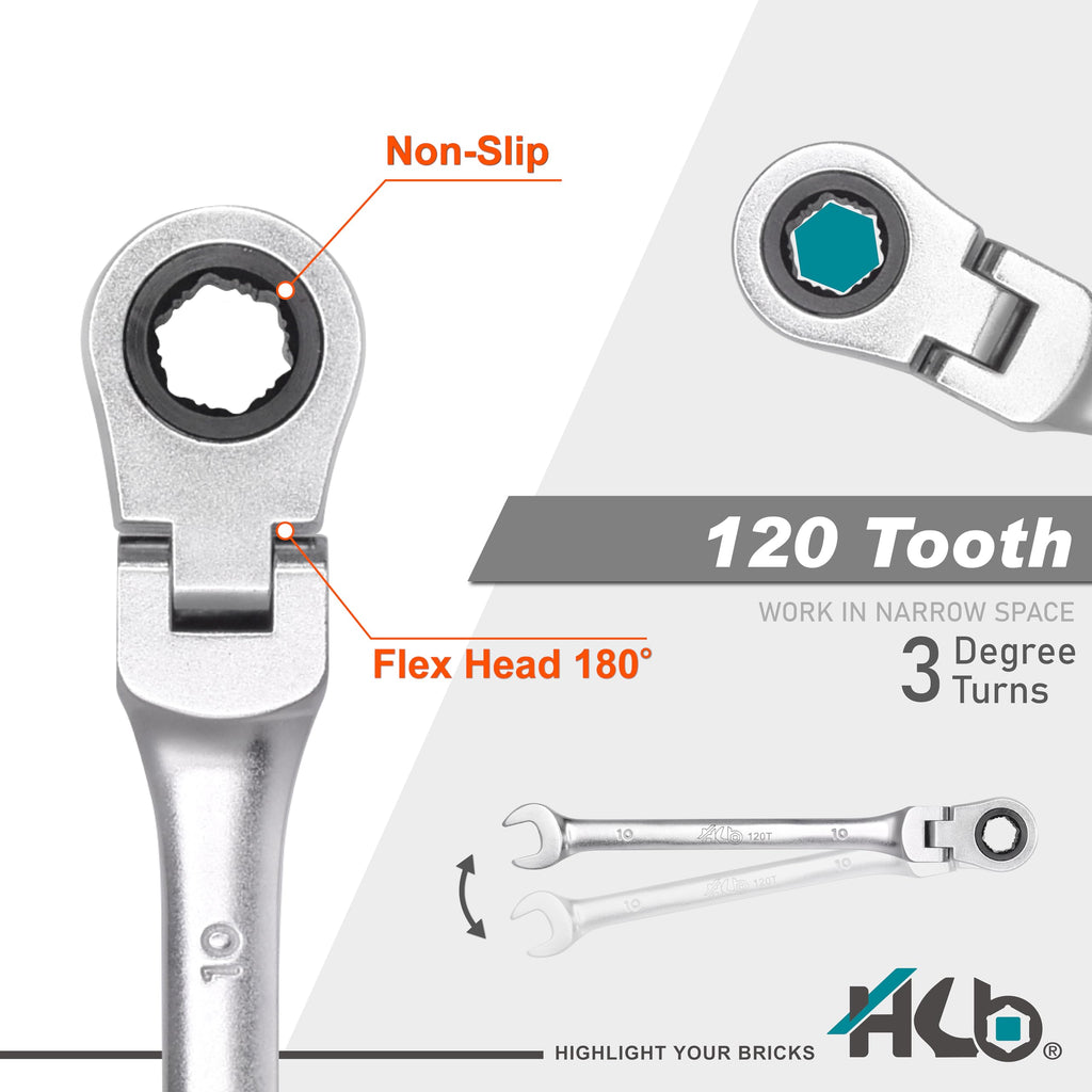 HB Flex Head Ratchet Wrench