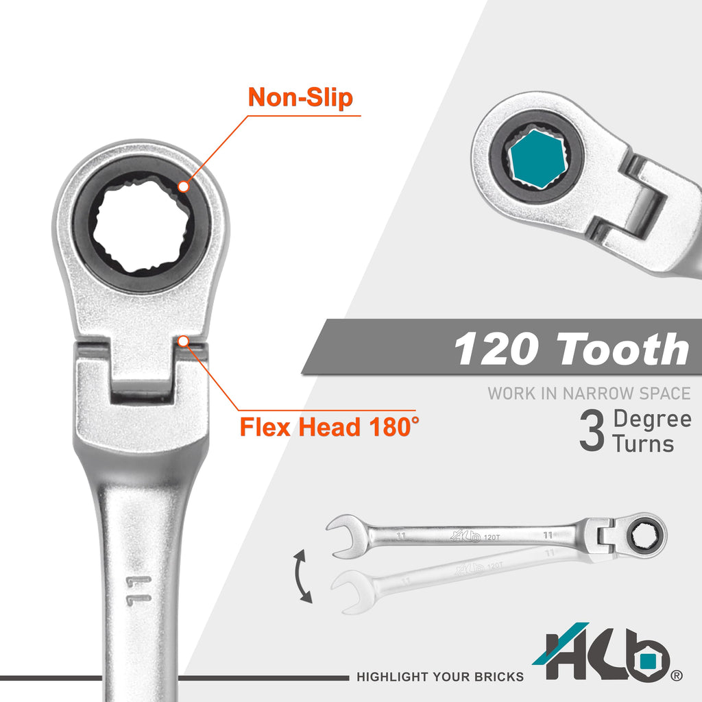 HB Flex Head Ratchet Wrench