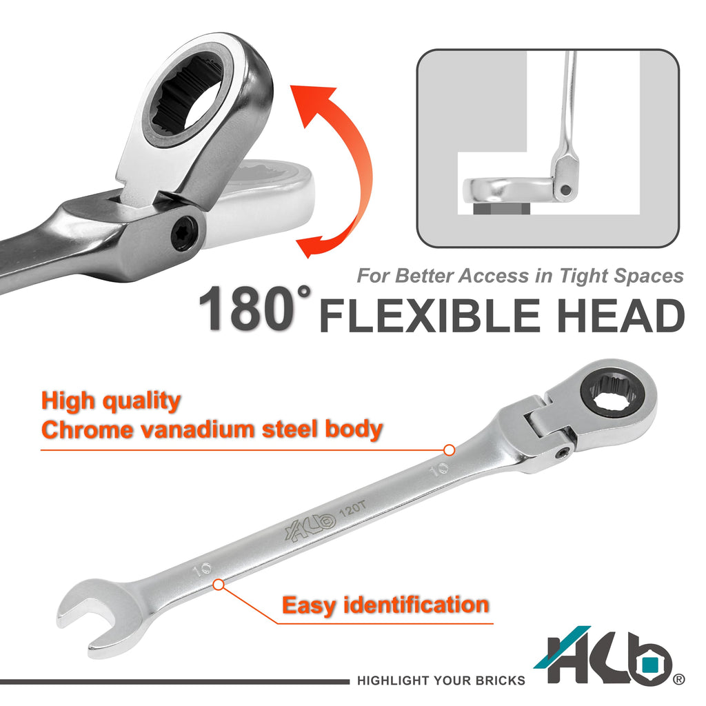 HB Flex Head Ratchet Wrench