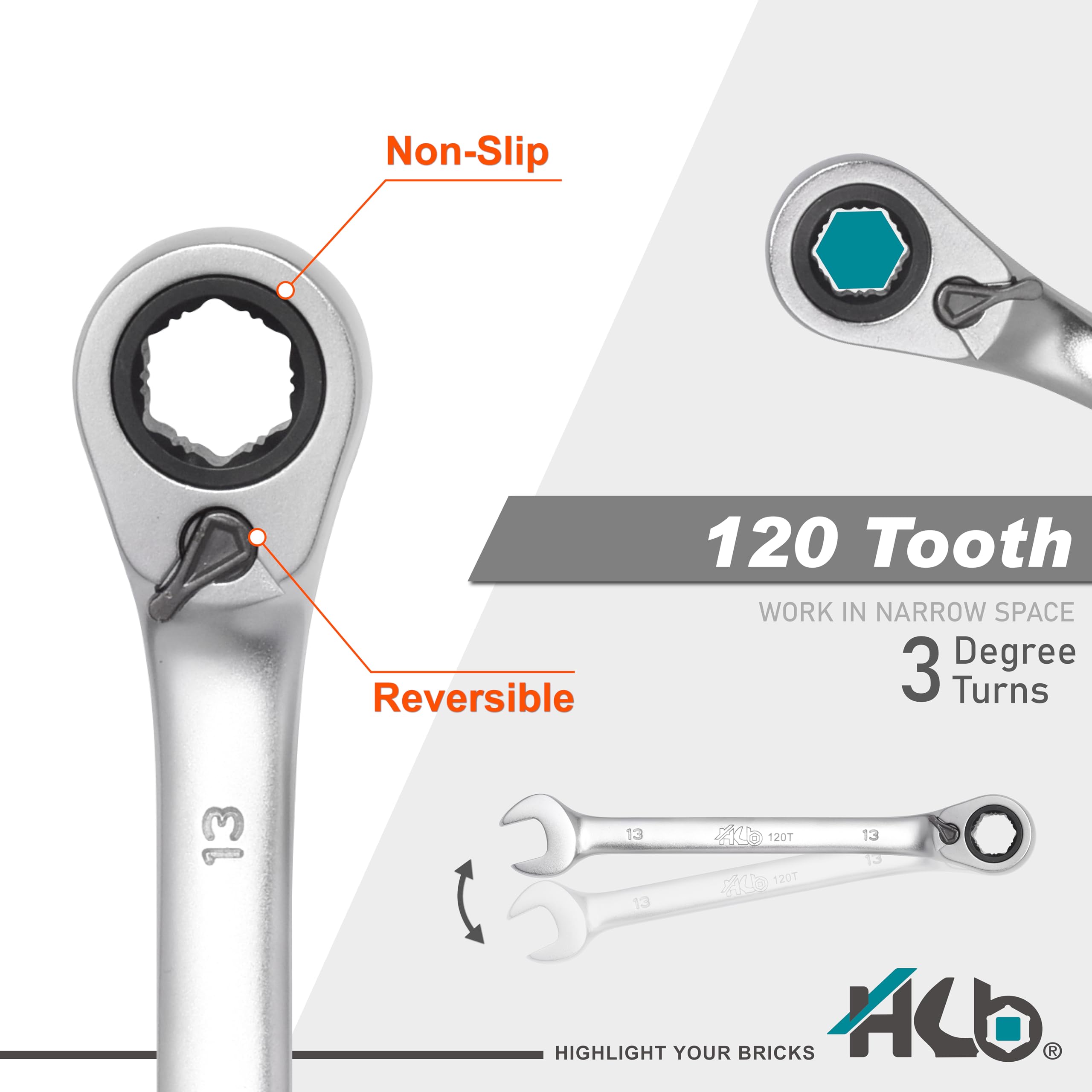 120-tooth Reversible Ratchet