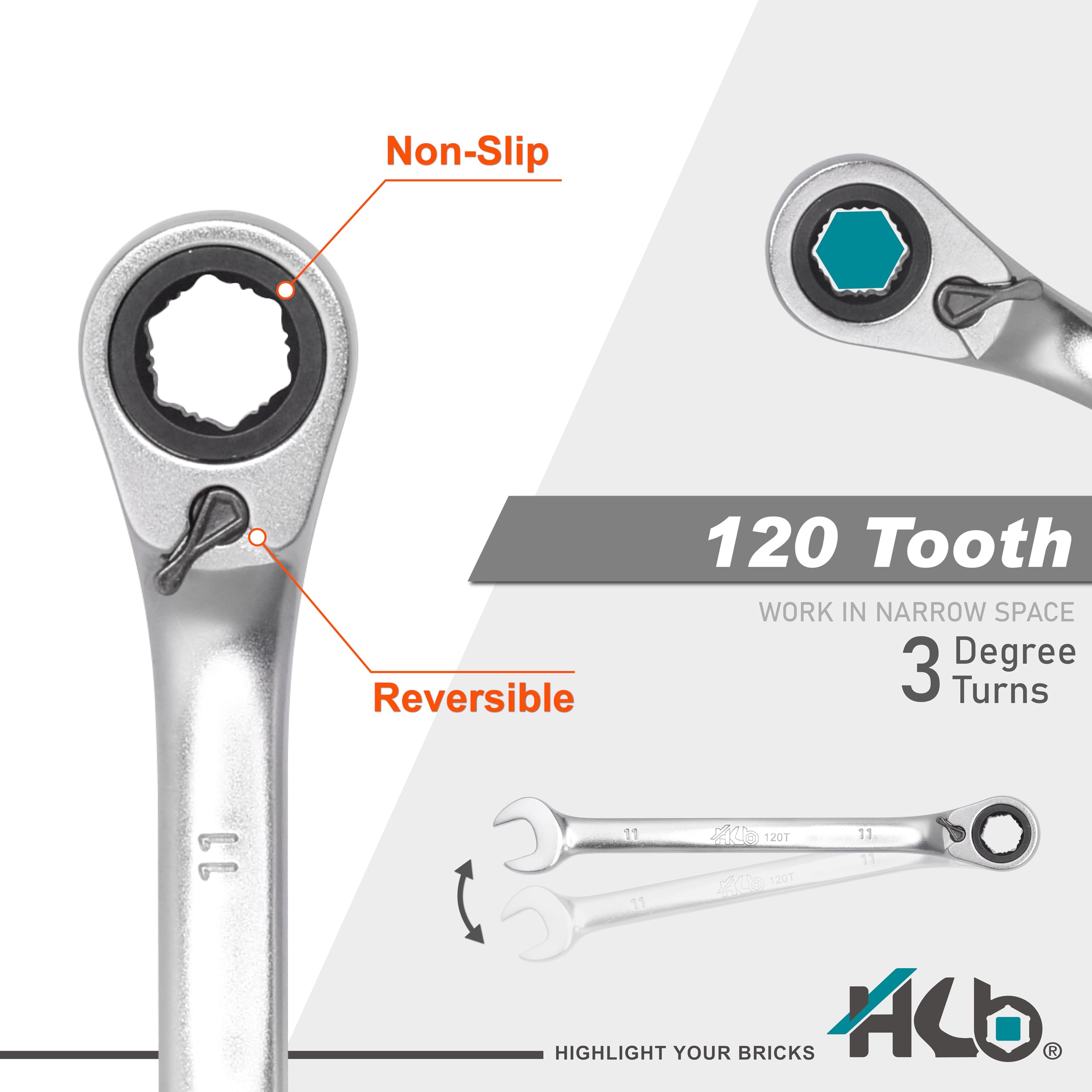 120-tooth Reversible Ratchet
