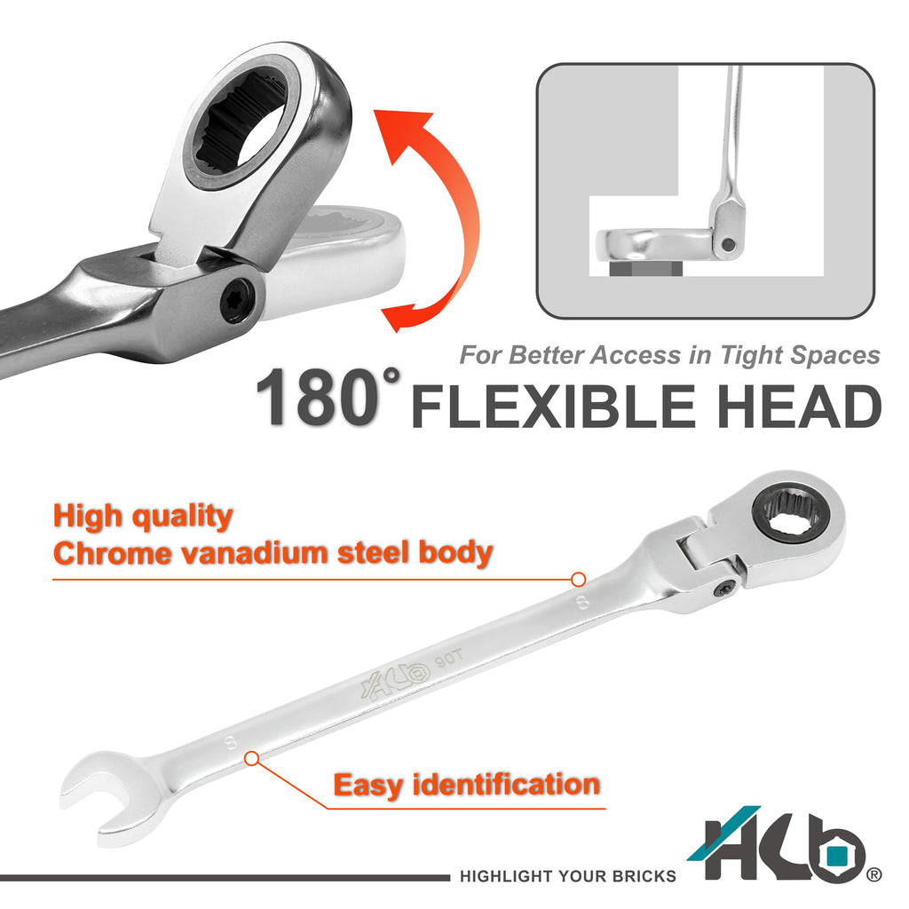 HB Flex Head Ratchet Wrench