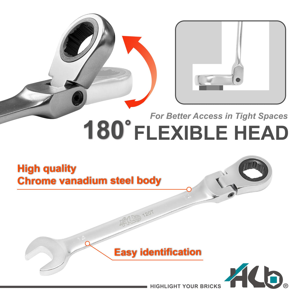 HB Flex Head Ratchet Wrench