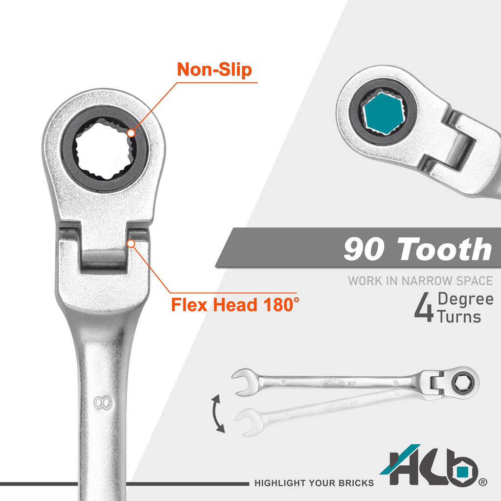 HB Flex Head Ratchet Wrench