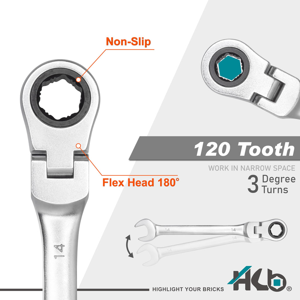 HB Flex Head Ratchet Wrench