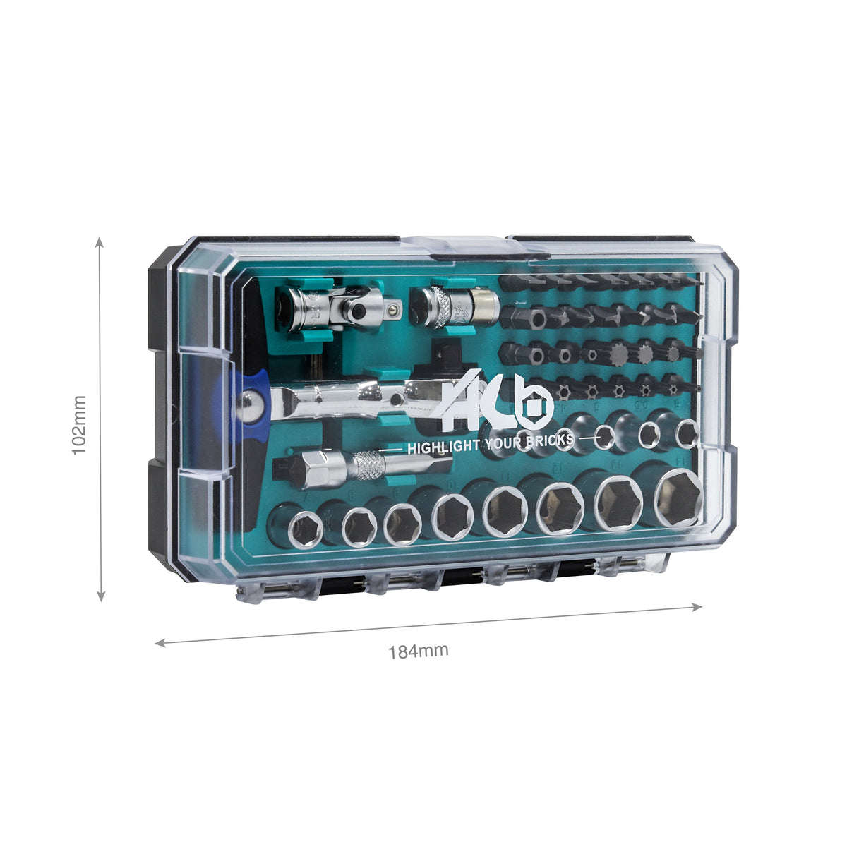 HB Tools AKM025-U socket set case detail