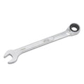 HB 17 mm 100-Tooth Ratcheting Combination Wrench WDM017-U | 12-Point Box End 3.6° Arc Swing | 15° Angled Head Pass-Through Design for Long Bolts Raised Panel Laser Marking Matte Finish Made in Taiwan
