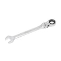HB 14mm Ratchet Wrench WGF014 120-Tooth Non-Slip Flex Head 180° Reversible Metric Spanner 3° Arc Swing Patented Grip Plus Rounded Bolt Remover Chrome Vanadium Steel Micro-Chrome Finish Made in Taiwan
