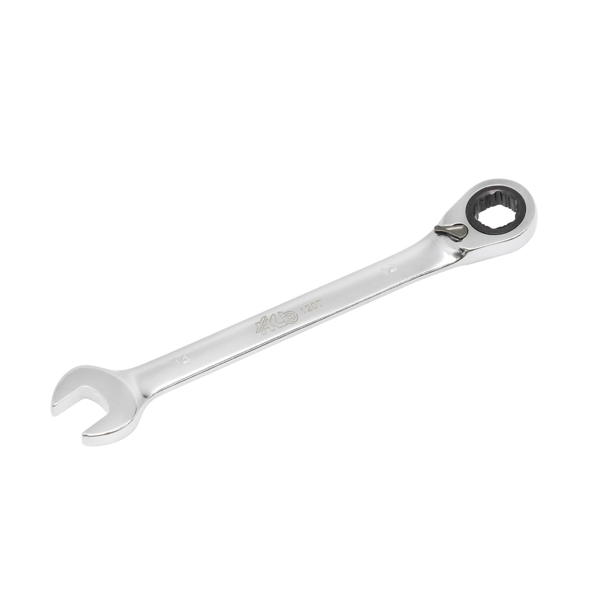 HB 14mm Ratchet Wrench WGR014-U | 120-Tooth Non-Slip Reversible Metric Spanner 3° Arc Swing | Patented Grip Plus Rounded Bolt Remover | Chrome Vanadium Steel Micro-Chrome Finish | Made in Taiwan