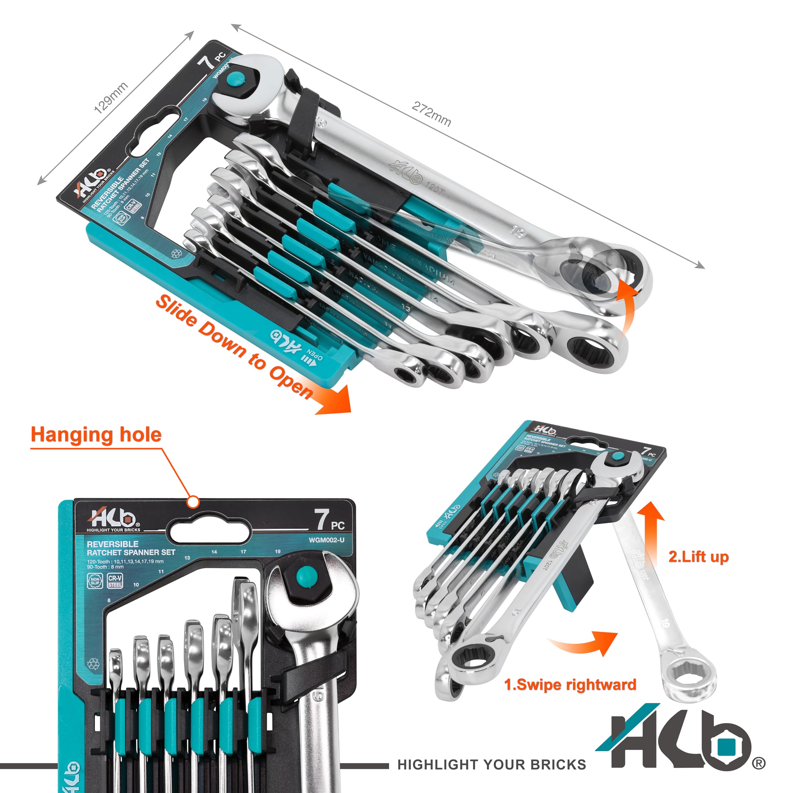 120-tooth Reversible Ratchet